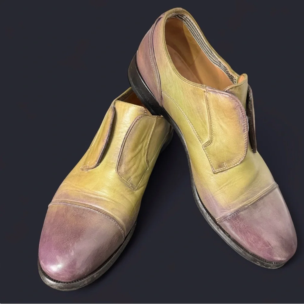 Fratelli‎ Rossetti Leather Slip On EU 36.5 (M 4.5 W 6) Italy Two Tone Old Money